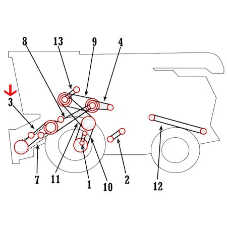 Aftermarket H125380 Feeder Conveyor Belt Fits John Deere Combine 6600 7700 COB40-0680